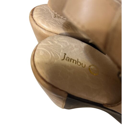 Jambu Womens Tan & Orange Wedge Sandals With Ankle Strap 10 - Picture 5 of 8